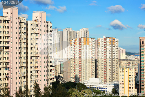 Image of Hong Kong crowded building