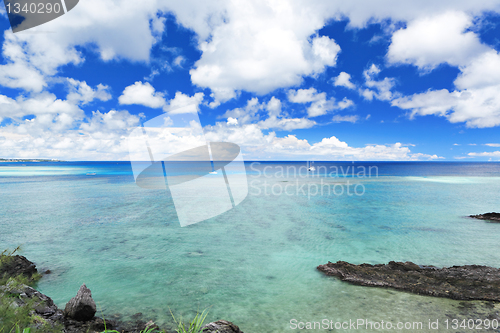 Image of beautiful sea in Okinawa