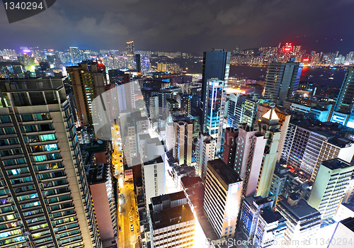 Image of Hong Kong downtown at night