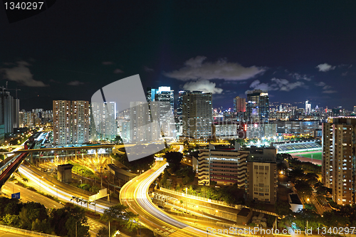 Image of Hong Kong downtown at night