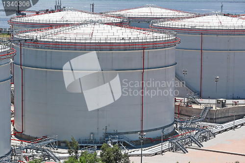 Image of oil storage tanks
