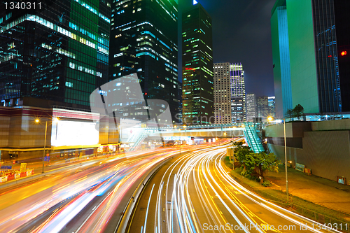 Image of modern city at night