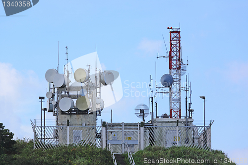 Image of radio transmitter antenna station