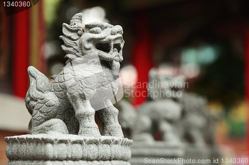 Image of Chinese lion statue