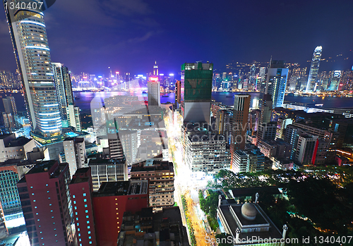 Image of Hong Kong downtown at night
