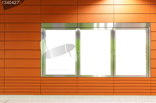 Image of Blank billboard in metro station