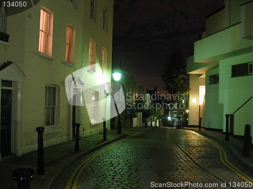 Image of Dark city street