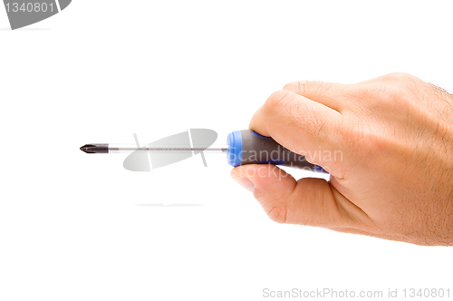Image of Hand holding screwdriver