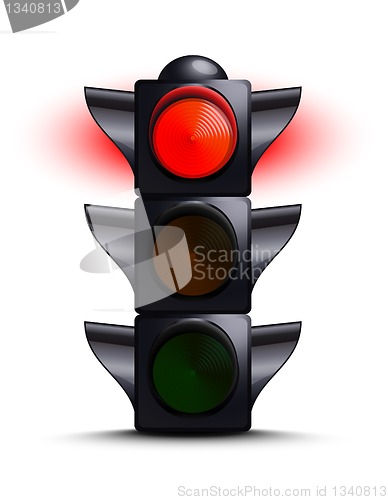 Image of Traffic light on red