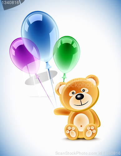 Image of Teddybear and balloons