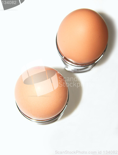 Image of two eggs from the top