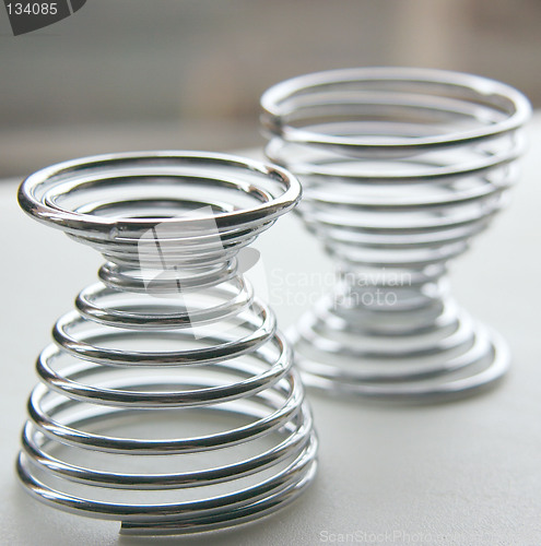Image of spring metal egg cups
