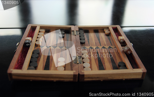 Image of wood backgammon