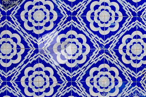 Image of Traditional Portuguese glazed tiles
