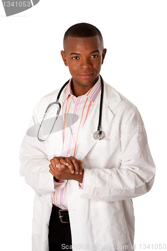 Image of Doctor physician advising patient