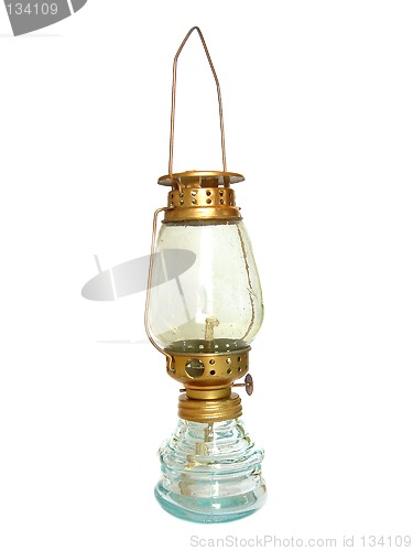Image of Antique Lamp On White Backgound