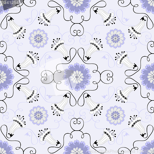 Image of Gentle gray seamless ornament