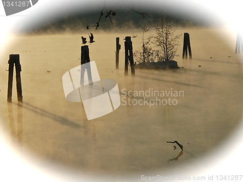 Image of Skien river on a cold winter day