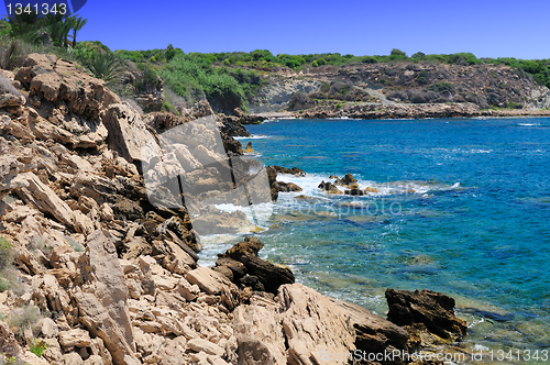 Image of Rocky shore of sea