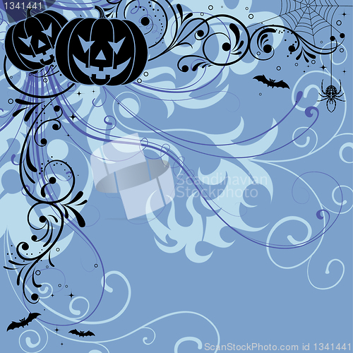 Image of Floral Halloween background