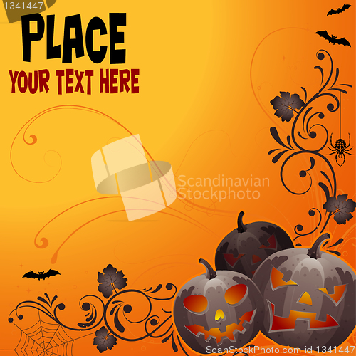 Image of Floral Halloween background