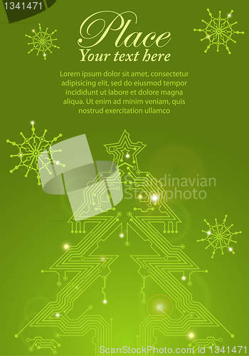Image of Christmas Tree from circuit board