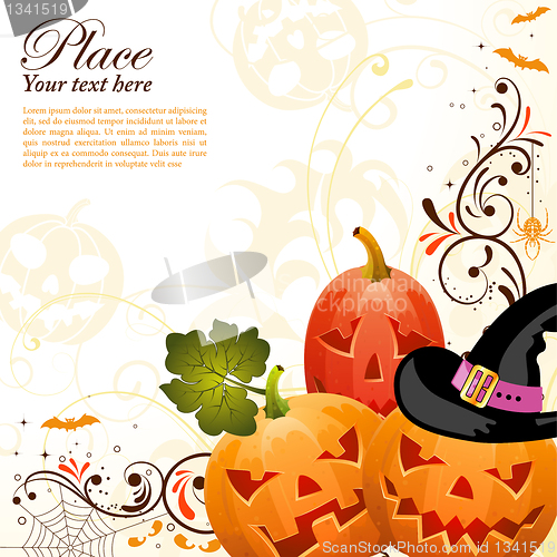 Image of Floral Halloween background