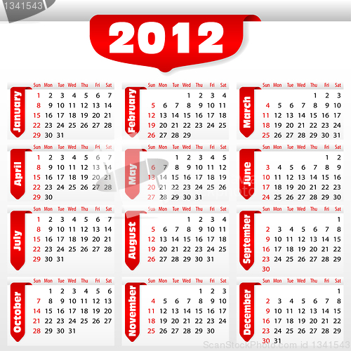 Image of Calendar for 2012