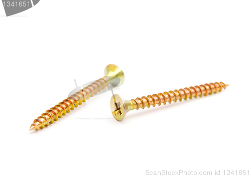 Image of Two yellow screws