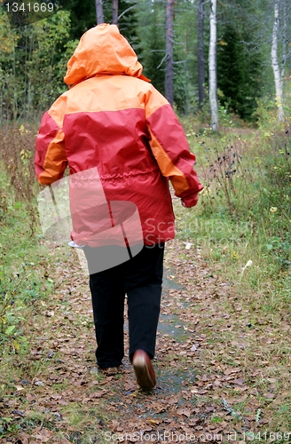 Image of Overweight woman hiking