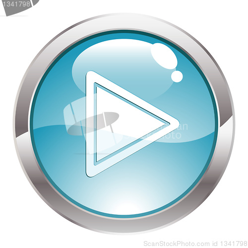 Image of Gloss Button with Play