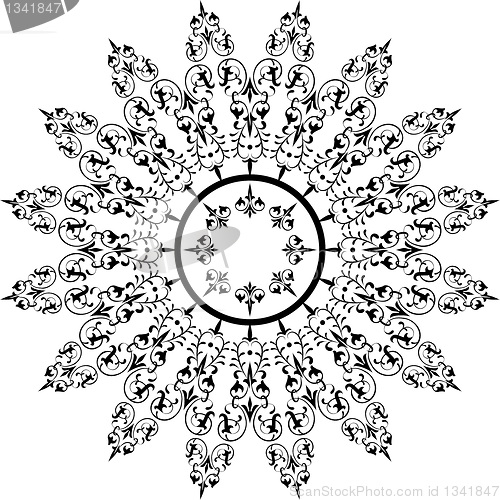 Image of Abstract floral frame, elements for design, vector