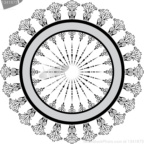 Image of Abstract floral frame, elements for design, vector