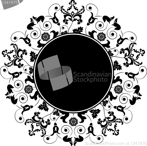 Image of Floral frame, element for design, vector