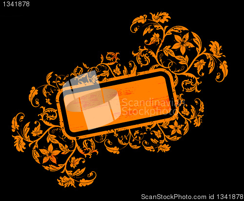 Image of Abstract floral frame