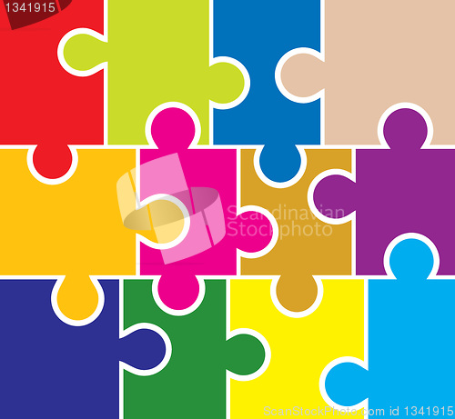 Image of Puzzle background, elements for design, vector