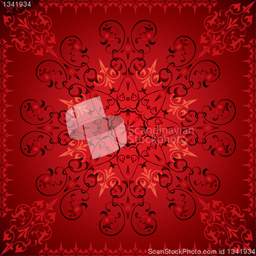 Image of Abstract floral background, elements for design, vector