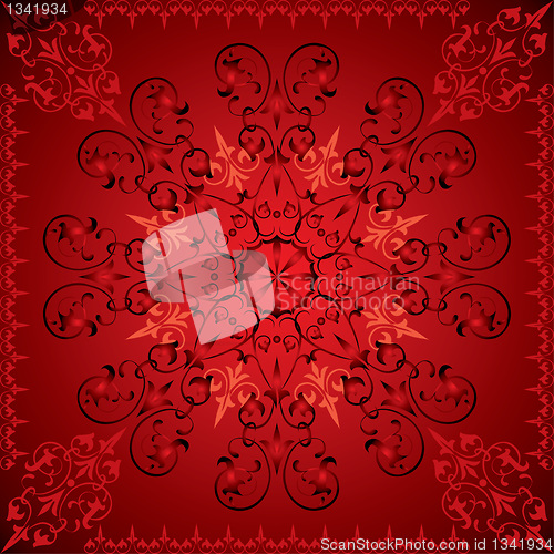 Image of Abstract floral background, elements for design, vector