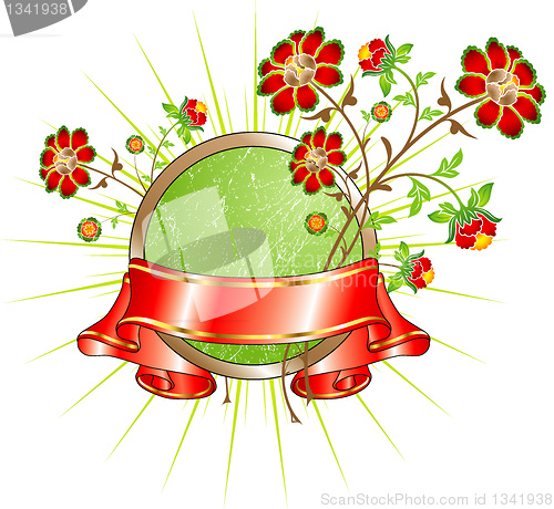 Image of Abstract floral frame