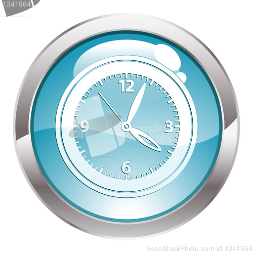 Image of Gloss Button with Clock