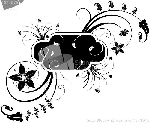 Image of Abstract floral frame