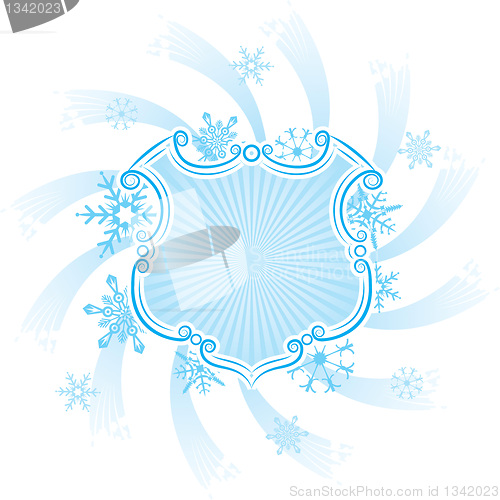 Image of Christmas frame, elements for design, vector