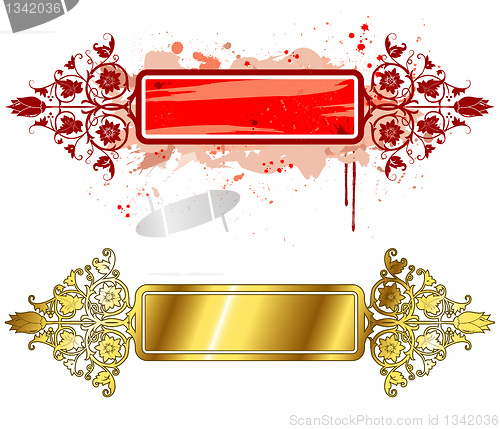 Image of Grunge floral frame