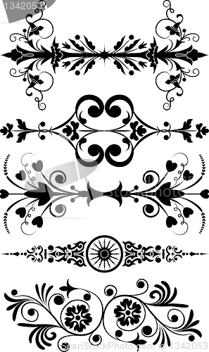 Image of Element for design, corner flower, vector