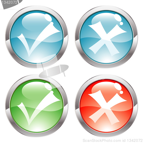 Image of Gloss Buttons with ticks