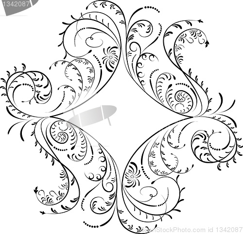 Image of Element for design, corner flower, vector