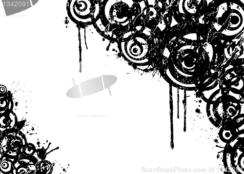 Image of Abstract grunge circle, vector