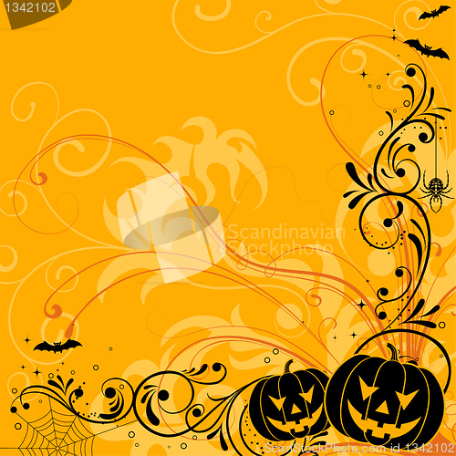 Image of Floral Halloween background