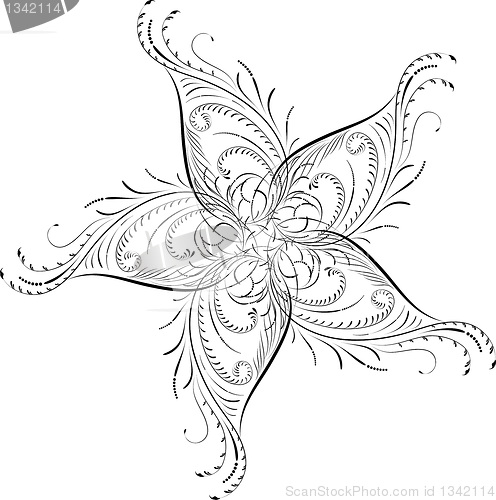 Image of Element for design, corner flower, vector