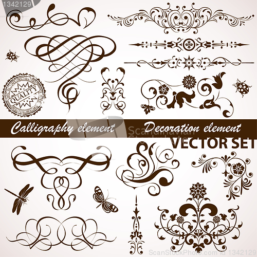 Image of Calligraphic and floral element